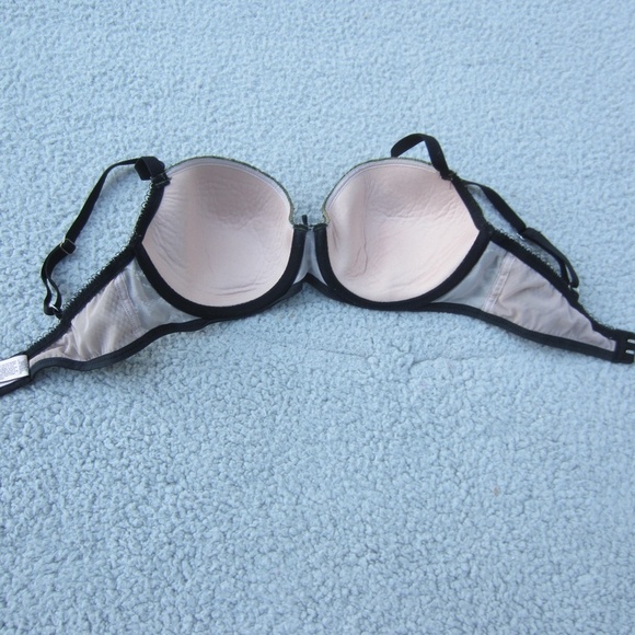 Victoria's Secret Bra Size 32D Green Nude Lace Dream Angels Lined Demi Underwire - Picture 5 of 13
